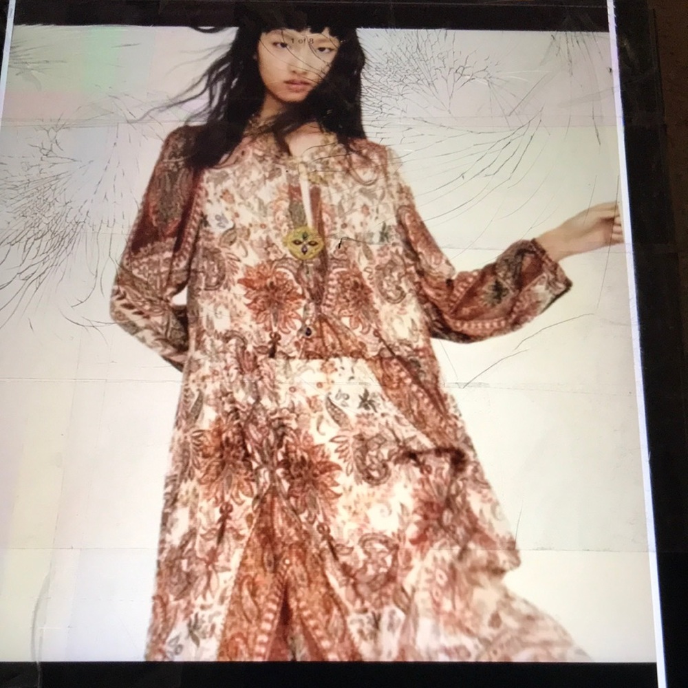 Zara boho maxi dress